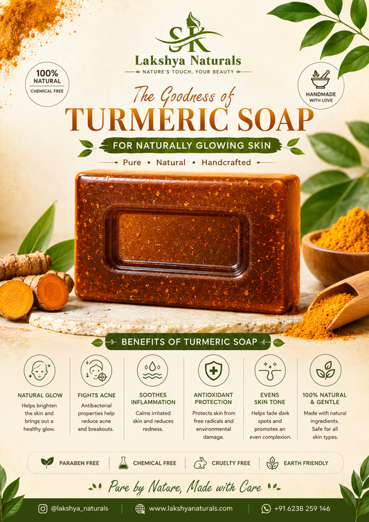 SK LAKSHYA NATURALS||TURMERIC SOAP Good for skin brightening