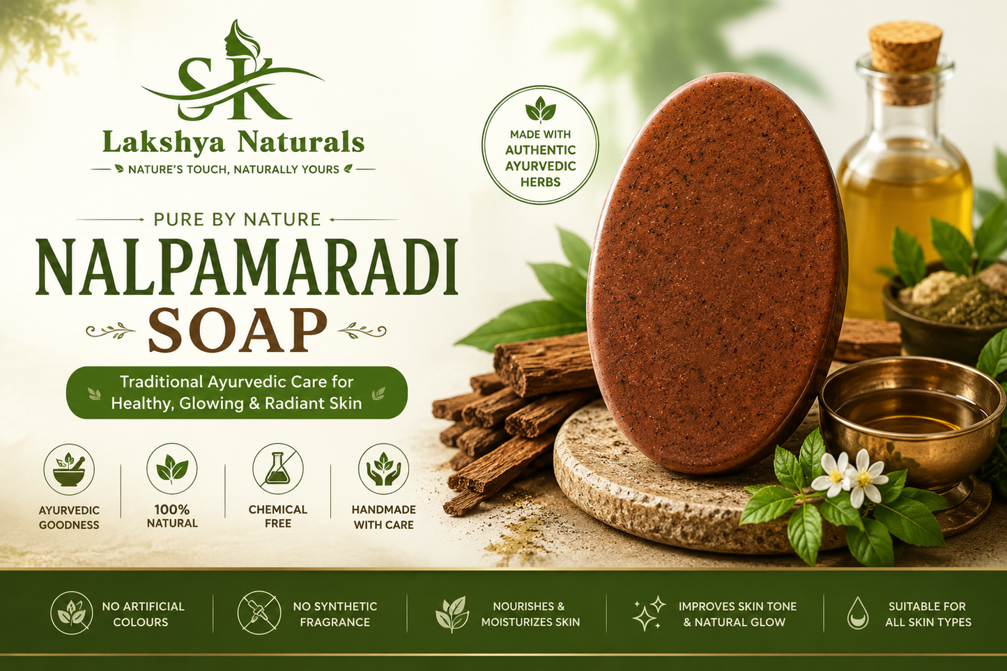 SK lakshya naturals Nalpamaradi soap